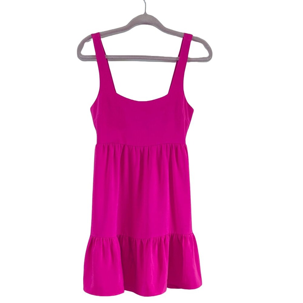 Pink Aqua Square Neck Mini Dress - XS